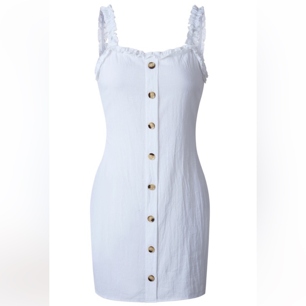 White ruffled dress - Picture 3 of 6